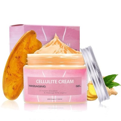 Anti-Cellulite Creme, Körperpflege, Fettverbrennung, Massage-Gua Sha, 100g