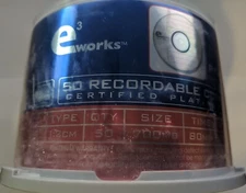 50 Pack eWorks CD-R CDR 48X 700MB 80Min Blank Recordable Disc Pearl White 2002