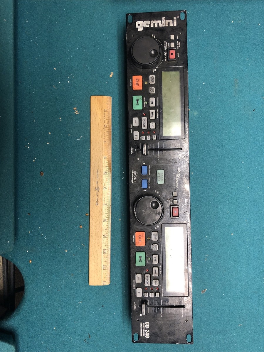 Gemini CD-240 Professional Dual CD Player - for parts - untested
