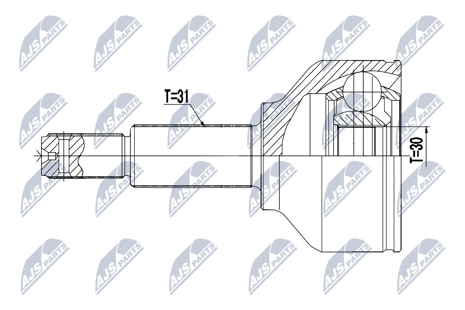 NPZ-FR-053 NTY Joint Kit, drive shaft for FORD