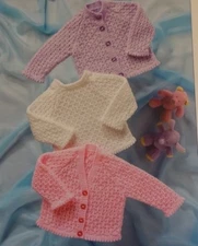 Stylecraft Knitting Pattern 8039 Wondersoft 4 ply Baby Cardigans Sweaters 12-22"