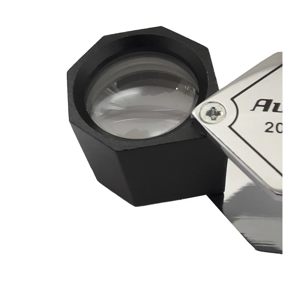 AUGUSTA Einschlaglupe 10x Uhrmacherlupe 21mm Chrom/Schwarz mit Etui - Bild 3 von 4