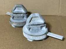 Pair Used Peck & Hale Breach Base Stacker Container Twistlock, PN F656, Conex