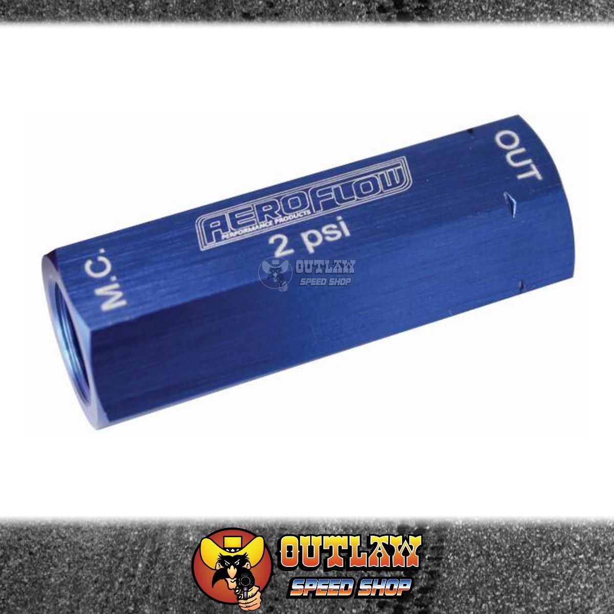 AEROFLOW BRAKE RESIDUAL PRESSURE VALVE 2 PSI 1/8" NPT BLUE AF38702