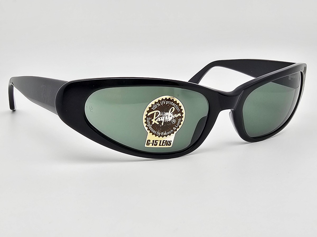 Ray-Ban B&L W1924 XYAO Ebony Frame G-15 Green Glass Lens Cat Eye Sunglasses 55mm Ray-Ban RB4340 Wayfarer Ease M (50 - 22) with Green lenses  main image 3