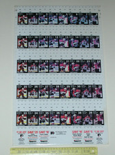 1985-6 NHL Hockey Philadelphia Flyers Ticket Stub Sheet Poster Cardboard - Uncut