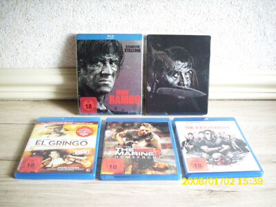 El Gringo/ The Marine 3/ The Expendables + Steelbooks John Rambo + Last Blood
