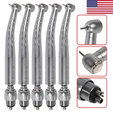 5pcs Dental high speed push button turbine handpiece with 4 holes quick coupler
