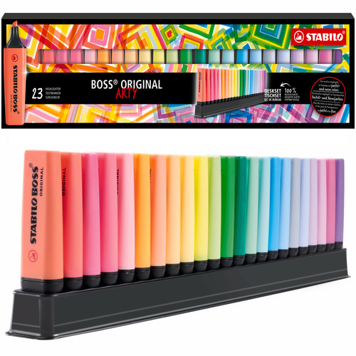 Highlighter - STABILO BOSS ORIGINAL ARTY - Deskset of 23 - Assorted Colours