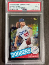 2020 Topps Silver Pack Dustin May 1985 Black MOJO Chrome Refractor PSA 9 RC