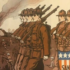 Vintage 1918 Sheet Music "We're Coming from Cody" Marching Soldiers (Damaged)