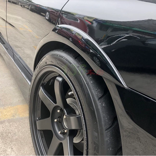 Labio de llamaradas de guardabarros de arco de rueda ancho trasero de 2 piezas para Subaru Impreza STI WRX 2002-2009 Foto 4 de 4