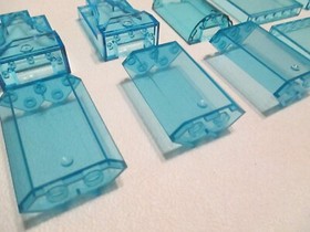LEGO BULK LOT TRANS LIGHT BLUE WINDSCREENS WALLS AND MORE