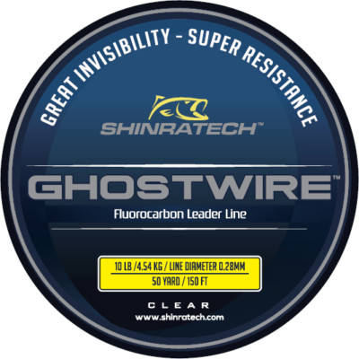 Ghostwire ShinraTech 100% Fluorocarbon Leader Line (10lb 50yd Spool) - Clear