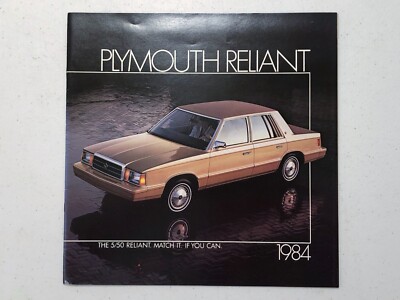 1984 PLYMOUTH RELIANT K SALES BROCHURE CATALOG IN EXCELLENT CONDITION