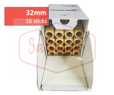 Collagen Casings Dry 32mm / 50ft for stuffing 320 Lb 1440 sausages 16 sticks