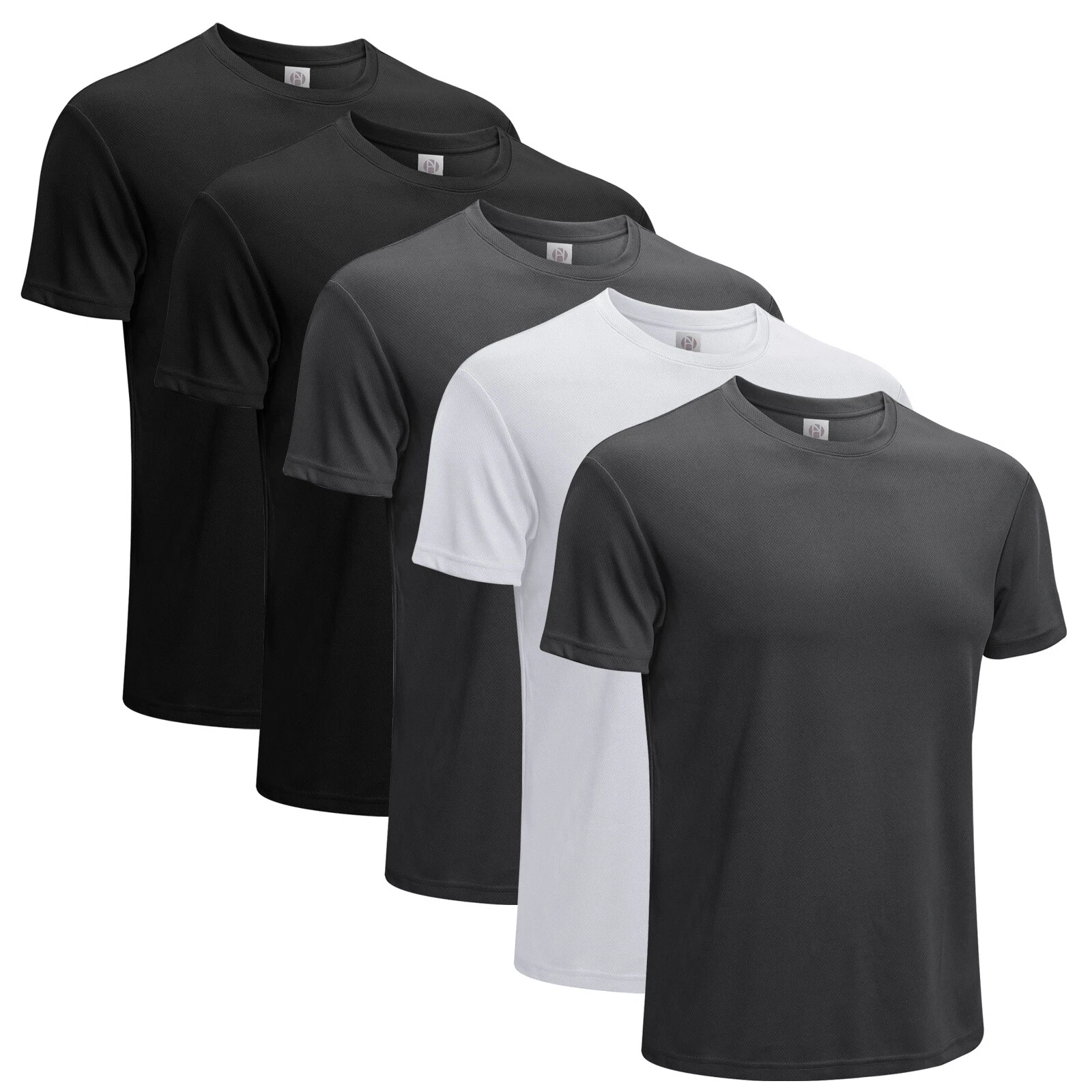 Pack of 5 Men Active Athletic Crew Neck T Shirts Running Workout Hiking Swim
Opens in a new window o
