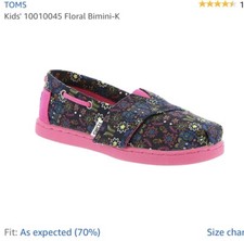 TOMS Baby Girls Bimini Shoes-Tiny 5- Navy Multi Forest Floral