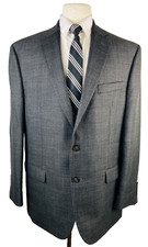 CHAPS RALPH LAUREN Mens 44R Gray Plaid Super Soft Blazer Sport Coat Suit Jacket