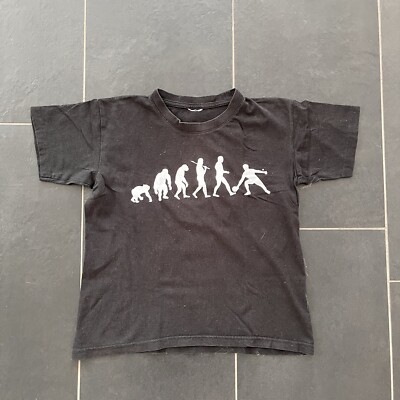 T-Shirt kurzarm unisex Gr. 134/140 schwarz / Tischtennis Evolution / neuw.