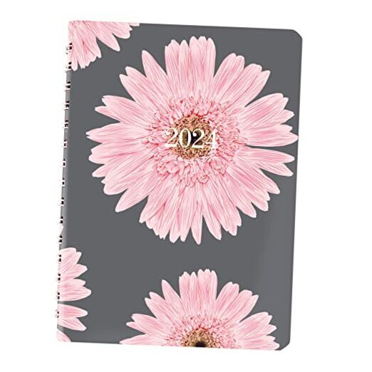 2024 Pink Essential Daily/Monthly Planner, Appointment Book, 12 Months,