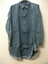 Missguided Oversized Denim Shirt Dress Blue UK 8 JS003 GG 05