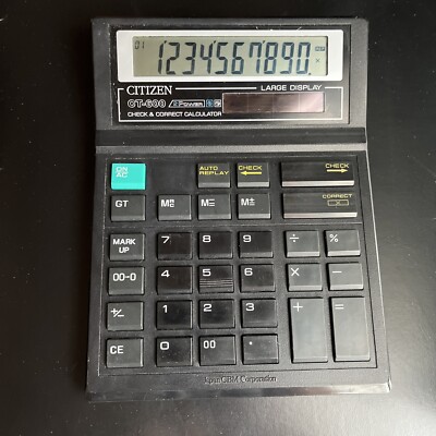 CITIZEN 計算機 Vintage Citizen CT-600 Check & Correct Solar Powered Calculator | eBay