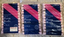 Brentwood Salon Care Professional Curved Perm Rods 292536 Vintage 3 Packs