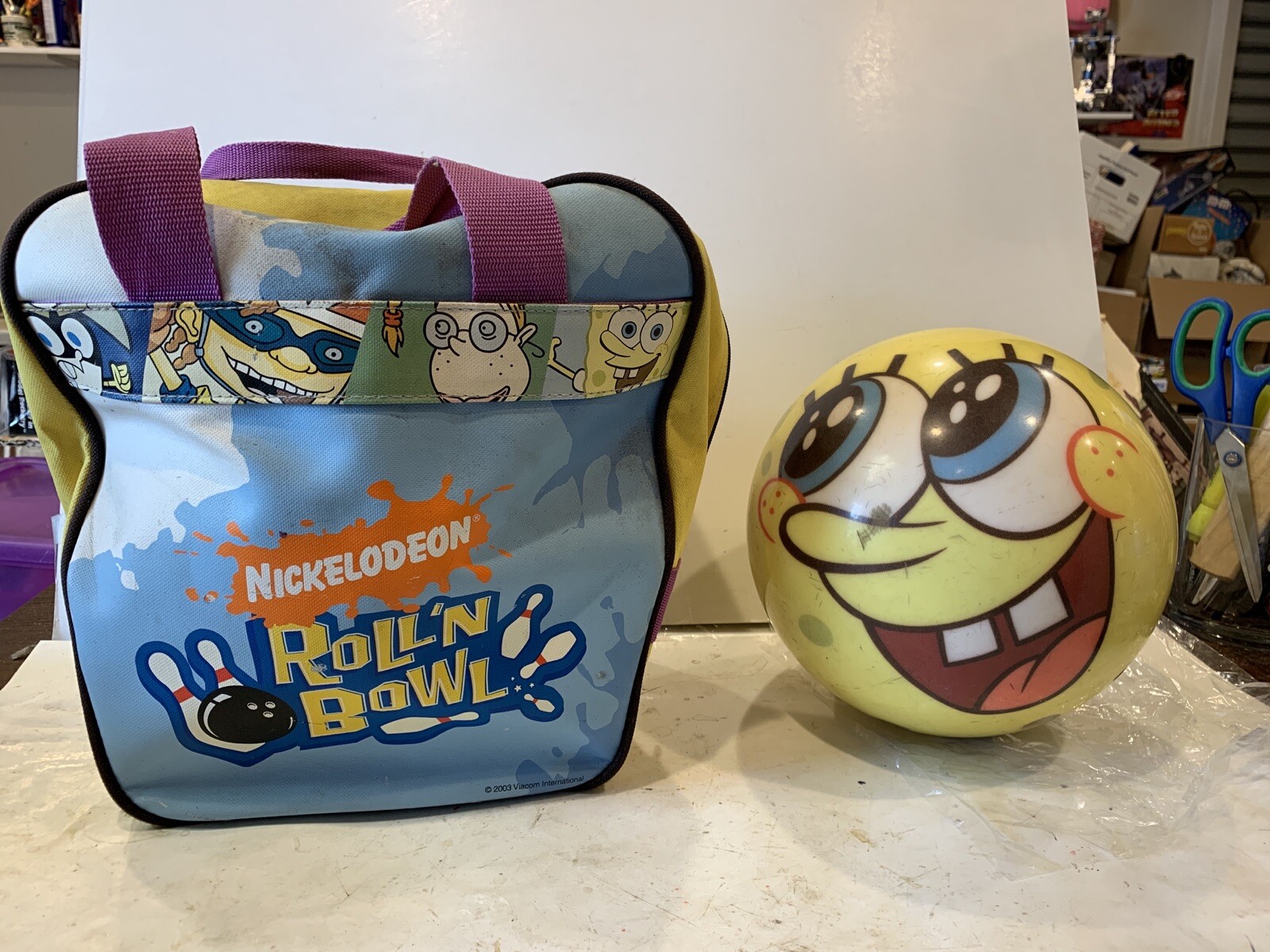Spongebob Squarepants 2002 Brunswick Viz A Ball 14 Bowling Ball For Sale Online Ebay