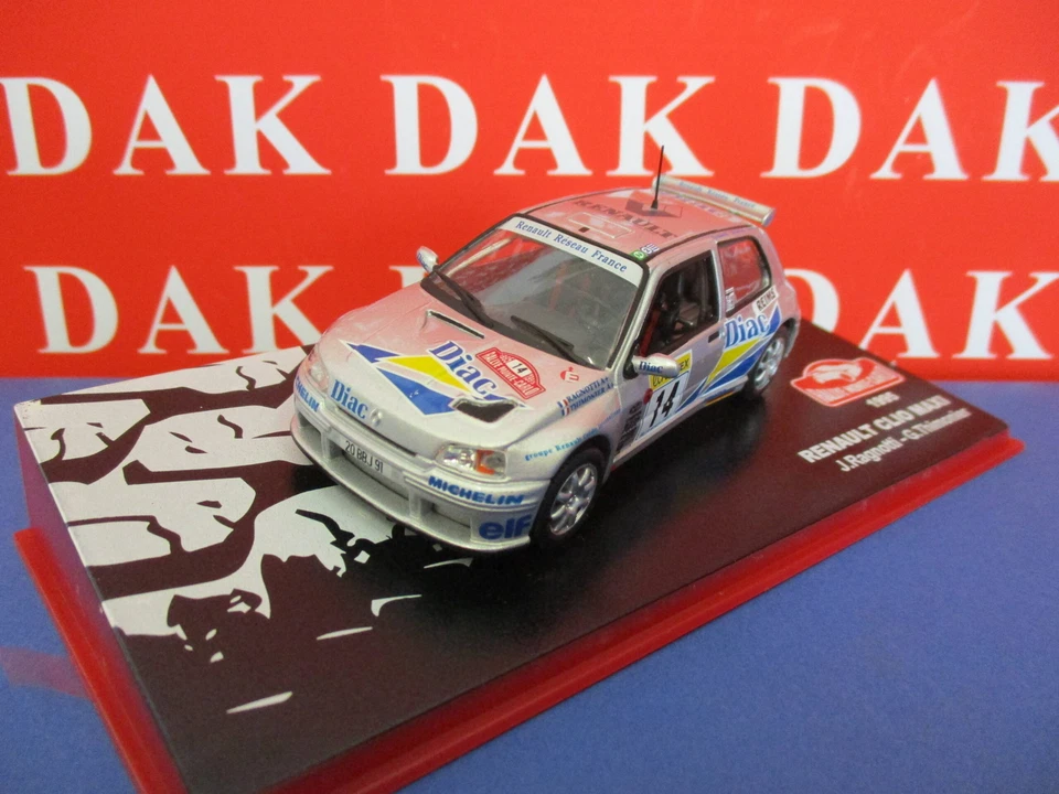 Die cast 1/43 Modellino Auto Renault Clio Maxi Rally Monte Carlo 1995 J.Ragnotti - Immagine 2 di 4