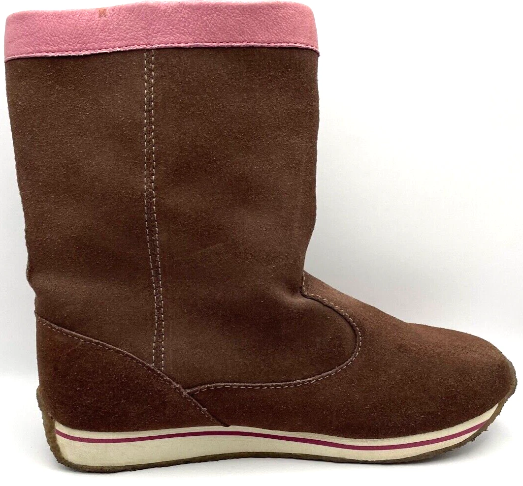 Stivali donna Vans Savanna taglia 6 pull on scamosciati foderati pelliccia sintetica marrone e rosa