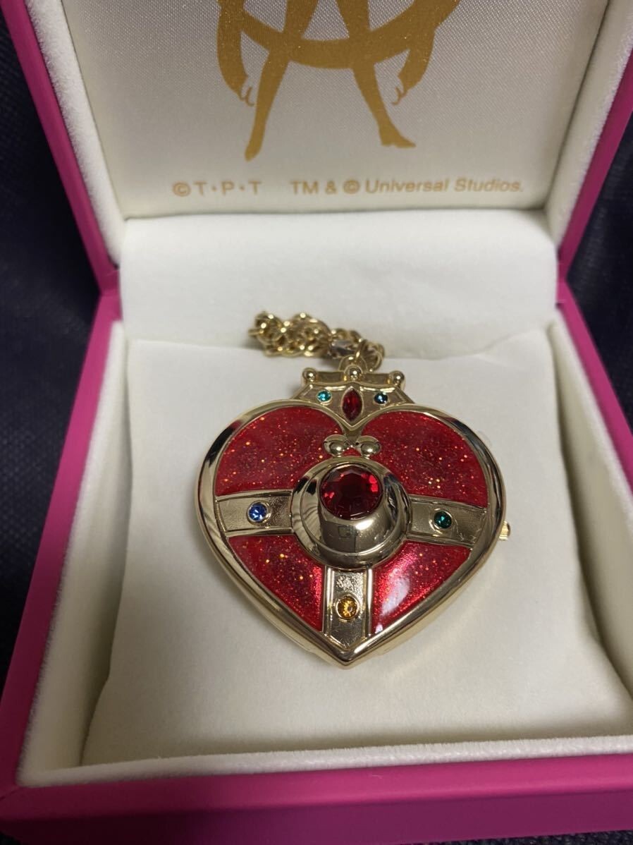 Sailor Moon Charm Pocket Watch Clock Cosmic Heart Compact USJ