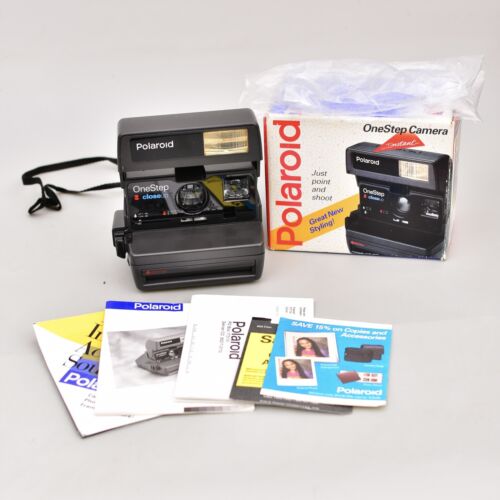 🔥 NICE POLAROID 600 ONESTEP CLOSE-UP BLACK INSTANT CAMERA WITH BOX - Picture 10 of 10