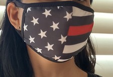 Patriotic American Flag Cloth Facial Masks Sealed lot of 4 