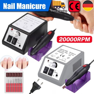 Elektrisch Nagelfräser Pediküre Maniküre Nagel Fräser Nailart Set 20000U/Min DHL