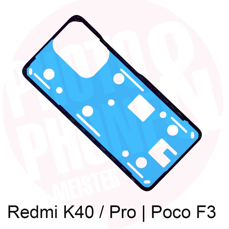 Xiaomi Redmi K40 / Pro Poco F3 Akkudeckel Klebefolie Kleber Backcover Rahmen