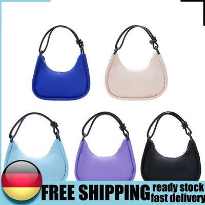 Handbag Solid Color Nylon Underarm Purse Bag Casual Women Pure Zipper Portable