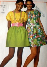 LOVELY VTG 1970s DRESS BLOUSE Sewing Pattern 12/34