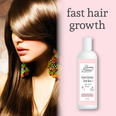 YUMMY MUMMY AFTER BIRTH SHAMPOO GET GREAT HAIR STOPS HAIR LOSS GLOSSY HAIR