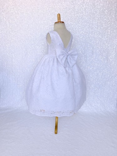French Lace Floral Multi Color V-Back Junior Infant Dress Wedding Birthday Party - Picture 63 of 66