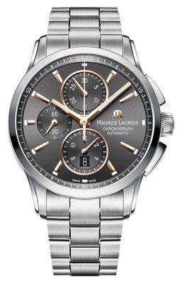 Maurice Lacroix Pontos Automatic Chrono Steel Date Mens Watch PT6388-SS002-331-1