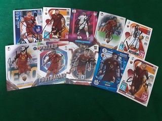 AS ROMA JOBLOT OF 10 Hand Signed Various Football Trading Cards