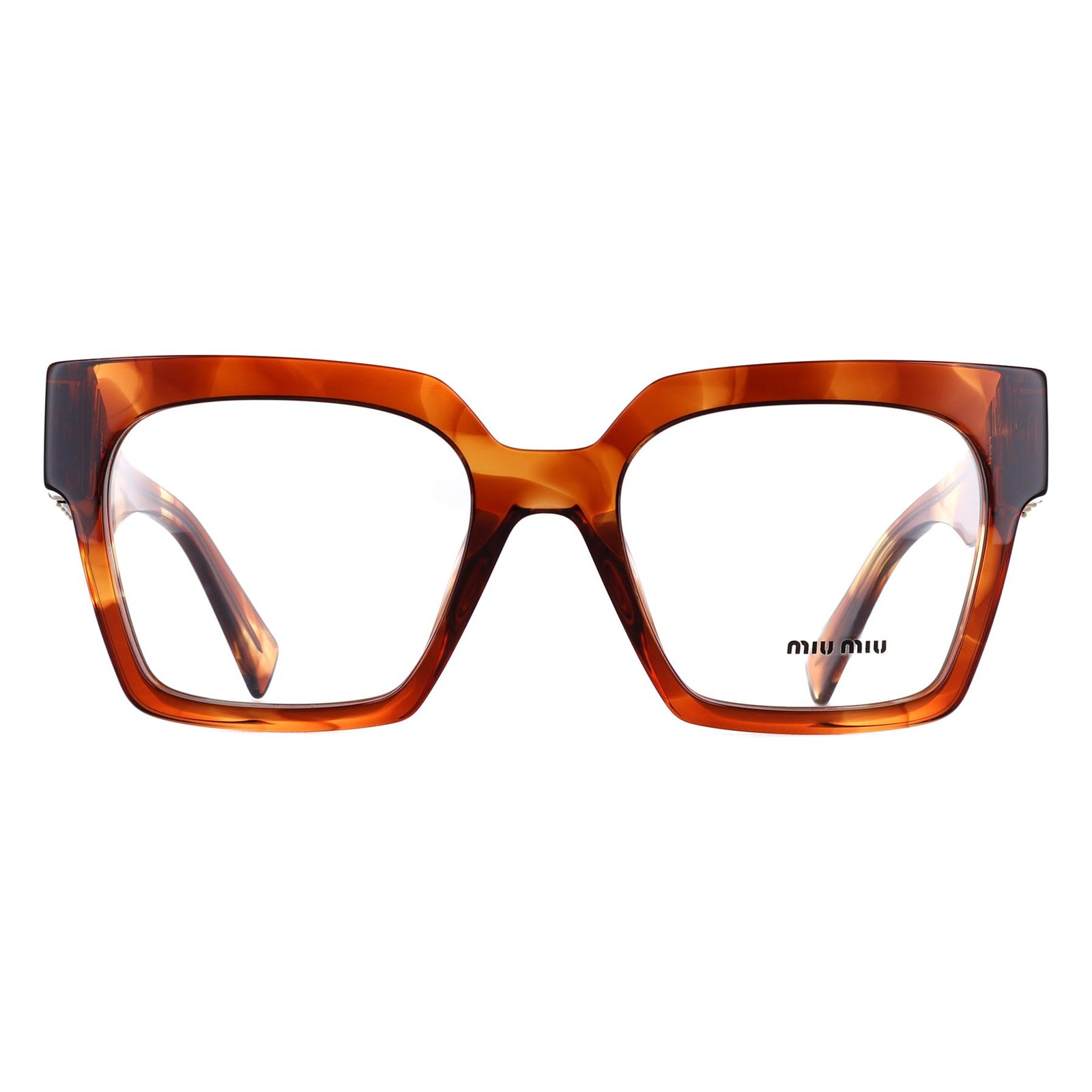 Miu Miu Women's Brown Woman Mu 04Uv 11Q1o1 Optical Frames Acetate Squared Normal - Image 2