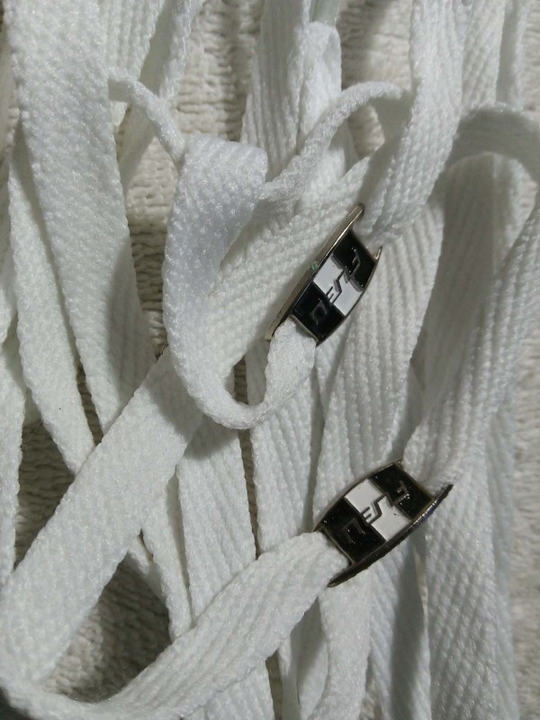 FUBU shoelaces decorations with 64" white shoe laces 
