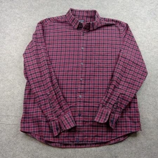 UNTUCKit Shirt Mens XL Red Black Plaid Button Down Long Sleeve Cotton Casual