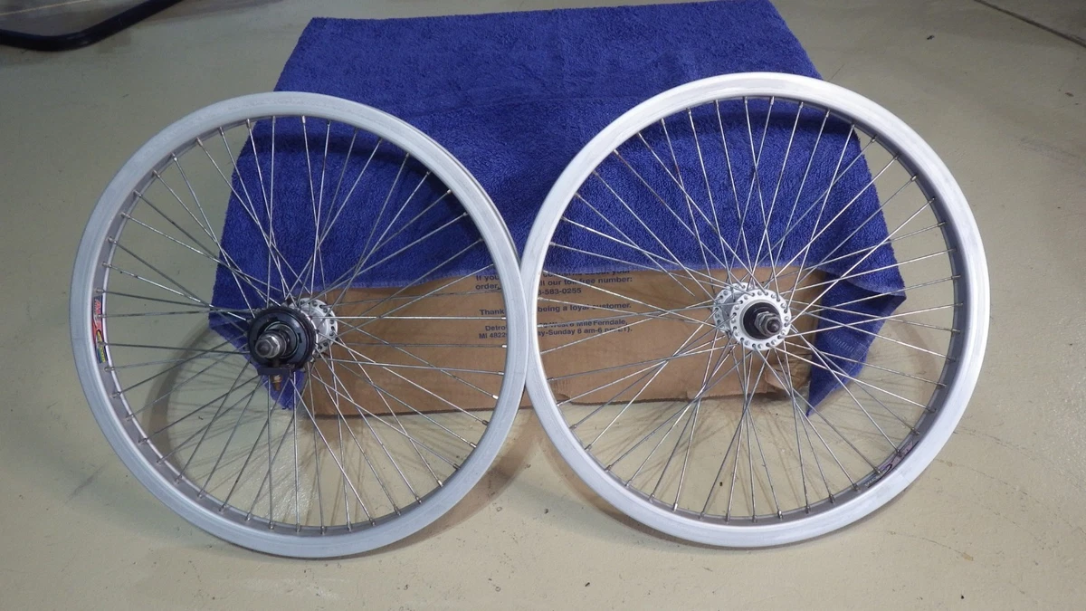 BMX Bike-Old School Silver Wheels & Wheelset Vintage Bike Parts