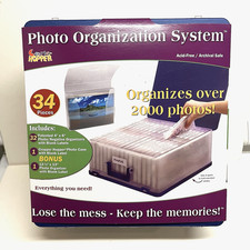 New Cropper Hopper Photo Organization System 34 Pieces 2000 Photos Storage