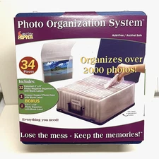 New Cropper Hopper Photo Organization System 34 Pieces 2000 Photos Storage