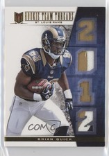 2012 Panini Momentum Rookie Team Threads Quad Prime 2/15 Brian Quick #14 0v0