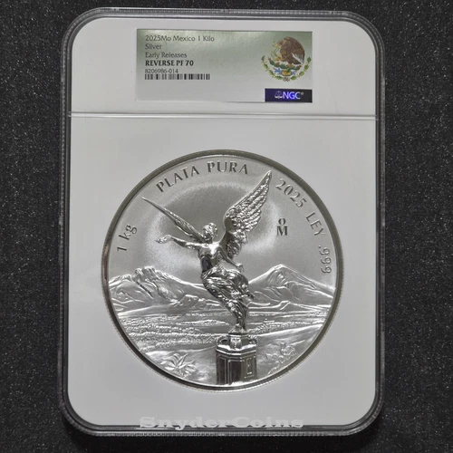 2025 Mexico Silver Libertad Kilo Kg NGC Reverse Proof PF 70 Early Releases
